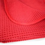 GLASS AND WINDOW WAFFLE WEAVE TOWEL RED